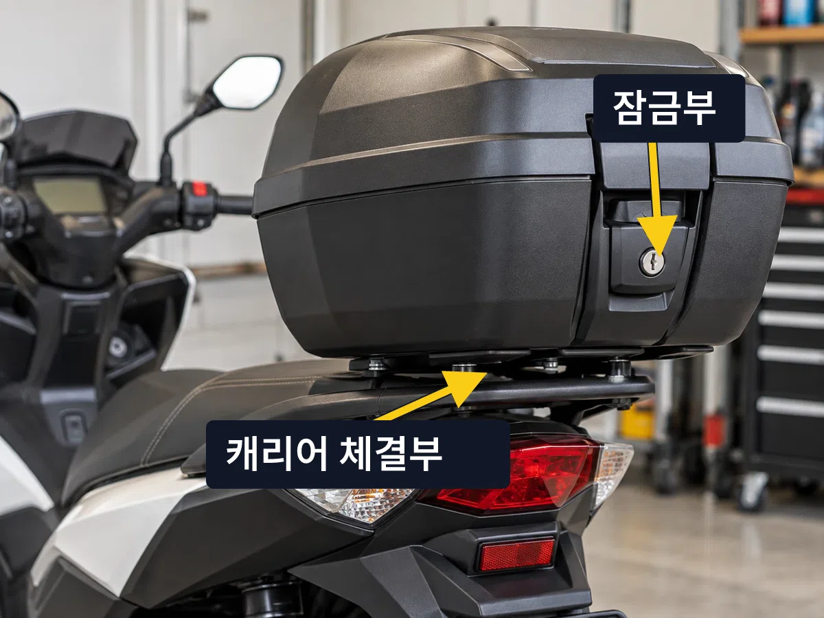 배달 오토바이 출발 전 점검 이미지