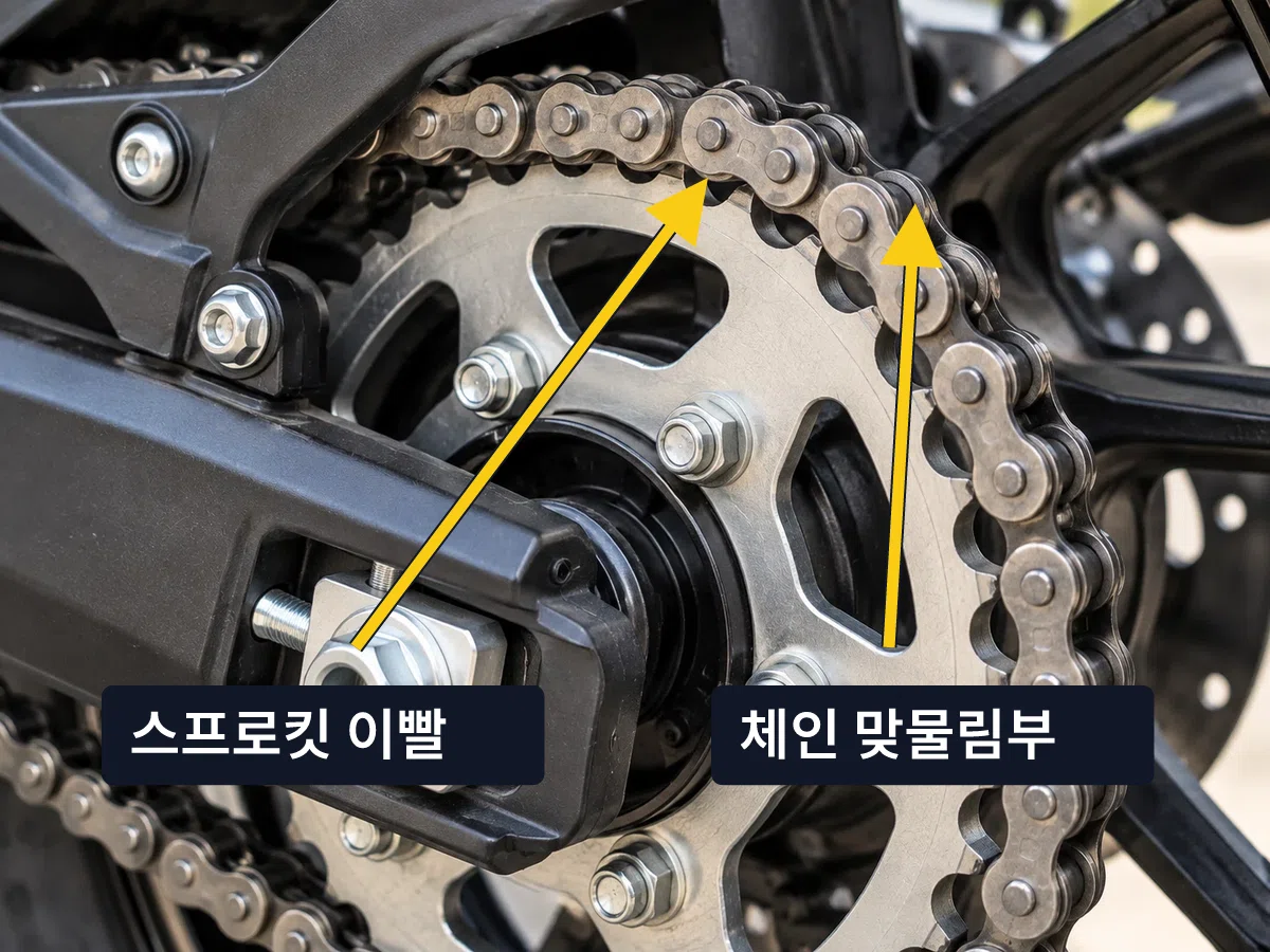 체인 구동계 점검 이미지