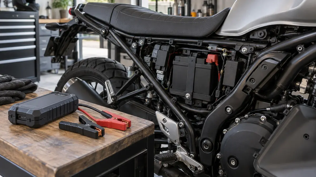 오토바이 휴대용 점프스타터 사용 전 확인 방법
