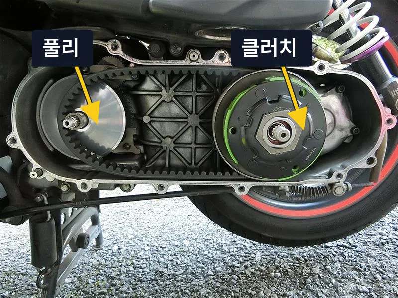 스쿠터 CVT 점검 이미지